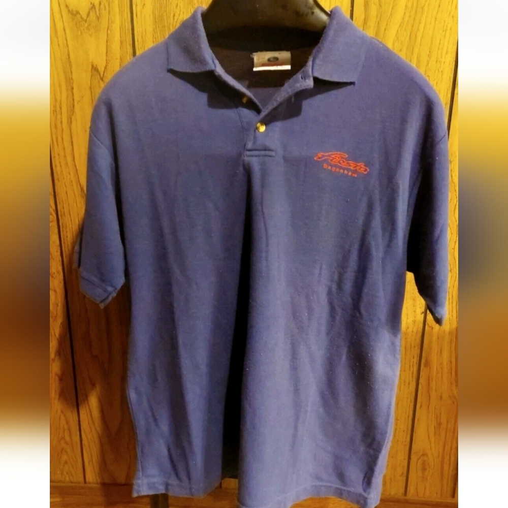 Blue Ford Fiesta Vintage 80s Polo Shirt Dagenham England Large Motorsports